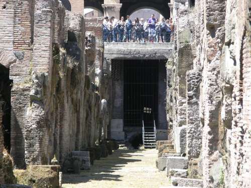 Roman Gladiator Pathway Colosseum Coliseum Italy