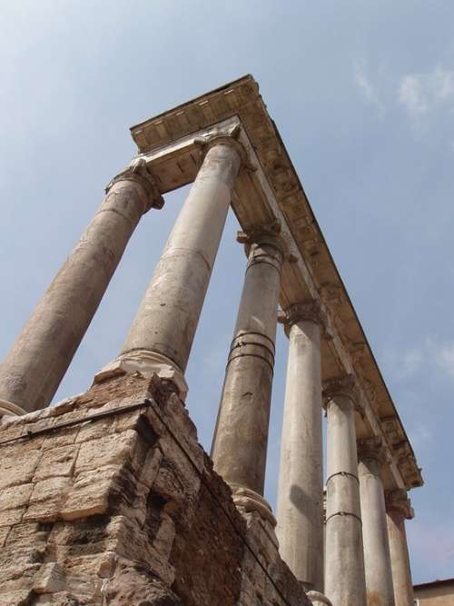 Rome Columns Italy Ancient Greek Historic