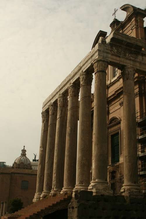 Rome City Italy Architecture Monument Columns