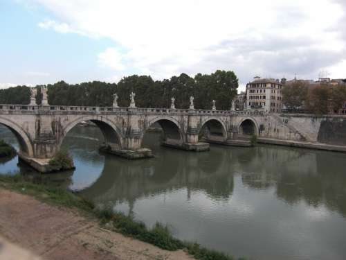 Rome Italy Tiber River Fiume Tevere Bridge