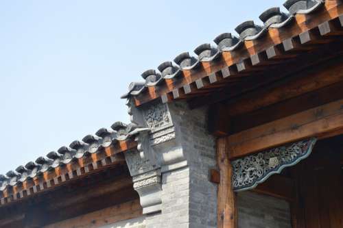 Roof Wadang Building Traditional Decoration China