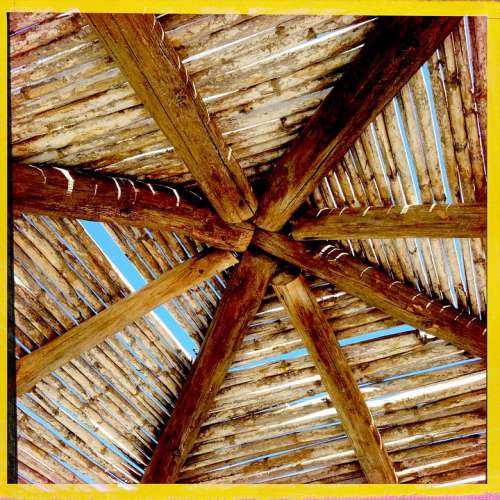 Roof Wood Tropical Exotic Mexico Beach Hut