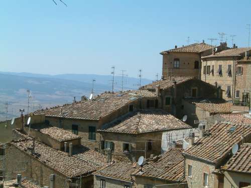 Roofs City Hill Tuscany View