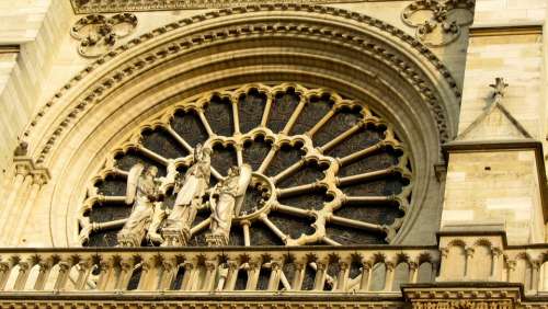 Rosette Facade Notre Dames Paris