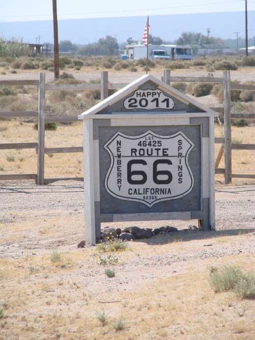 Route 66 Road Usa Highway Route 66 Desert