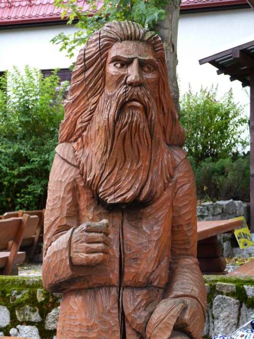 Rübezahl Carving Sculpture Wang Poland
