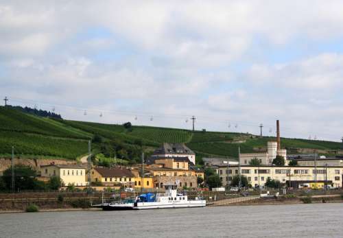 Rüdesheim Rhine Bank Landscape City
