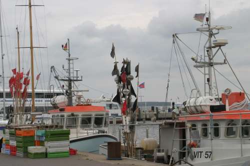 Rügen Island Fishing Port Fishing Boats Fishing