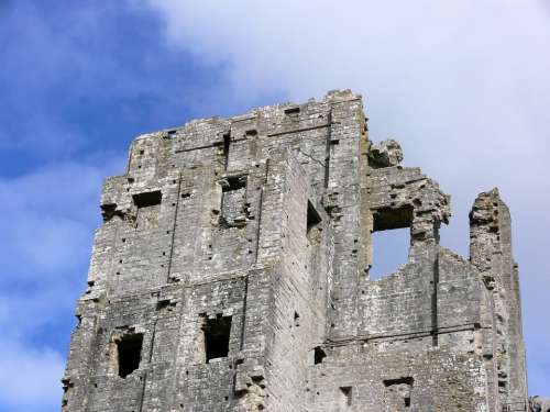 Ruins Corfe Corfe Castle Castle Stone Tower