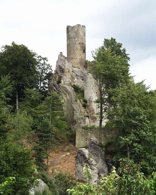 Ruins Castle Monument Frydstejn Czech Republic