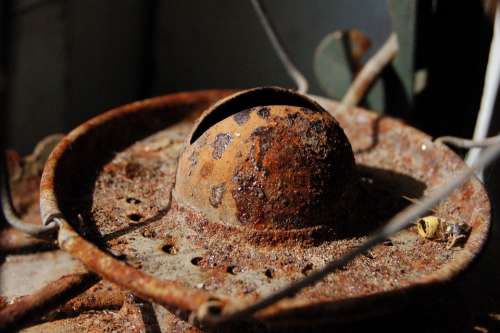 Rust Antiquity Lamp Metal Vintage