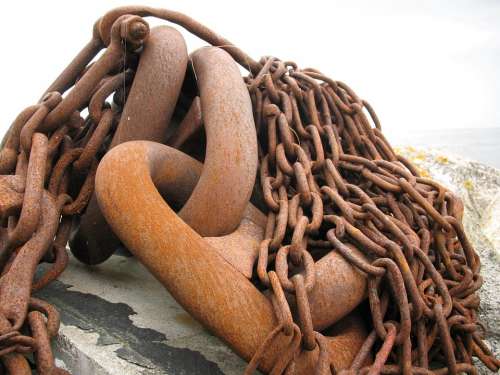 Rusty Chains Rusted Iron Chain Antique