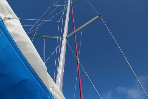 Sail Rigging Mast Boat Blue Sky