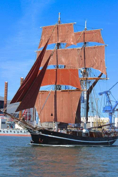Sailing Vessel Historically Sail Ship Rostock
