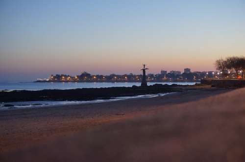 Saint-Nazaire Monument Beach Twilight Landscape