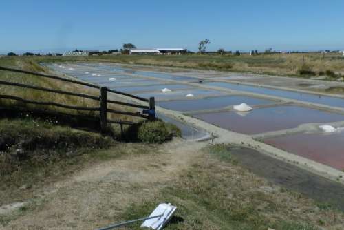 Salt Sea Evaporation Flat France Saline