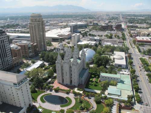 Salt Lake City Utah Usa Temple Tabernacle Mormon