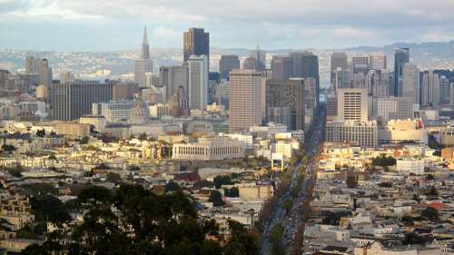 San Francisco Market Street Downtown California