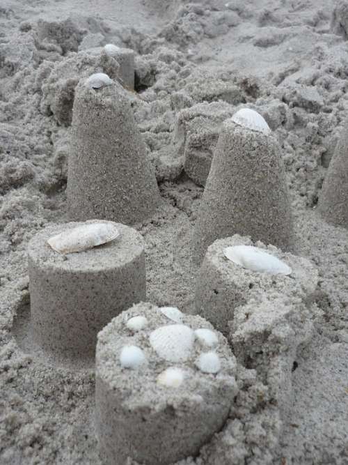 Sand Sandburg Baltic Sea Beach Build Mussels