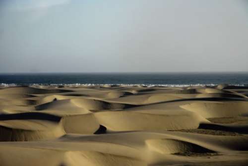 Sand Dunes Desert Sea Shore Coast Nature Beach