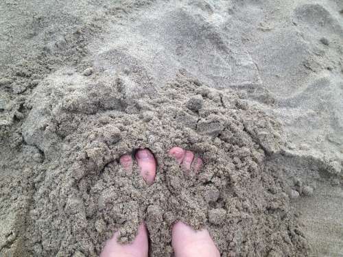 Sand Feet Toes Beach Fun Footprints Relax