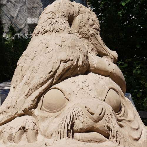 Sand Sculpture Work Of Art Made Of Sand