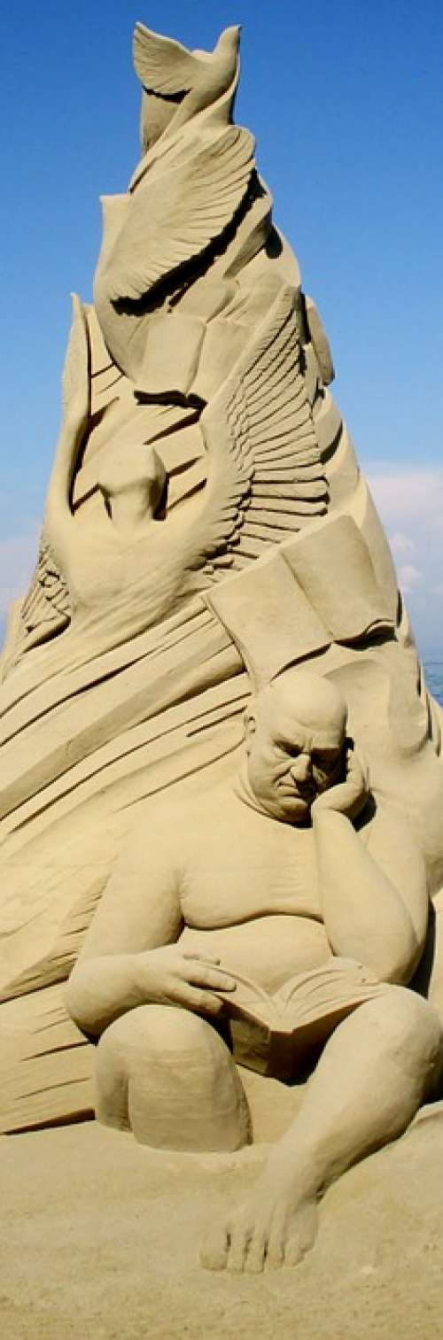 Sand Sculpture Art Sculpture Artwork Man Roschach