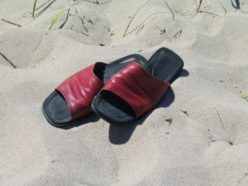 Sandals Beach Sand Summer Footwear Red Shoe