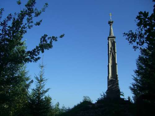 Sandstone Pillar Calvary Füssen Memory Thanks Sky