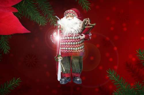Santa Toy Christmas Claus Doll Father Close-Up