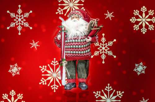 Santa Toy Christmas Claus Doll Father Close-Up