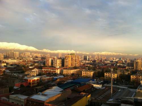Santiago Santiago De Chile Sunset City