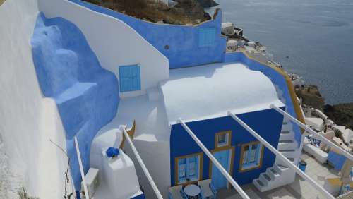 Santorini Greece White Houses