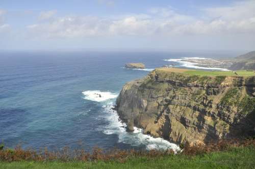 Sao Miguel Azores Coast Island Volcano Water