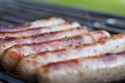 Sausage Bratwurst Sausages Barbecue Grill Heat