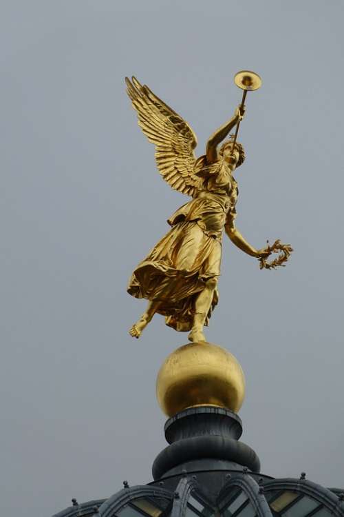 Saxony Dresden City Angel Wing Golden Trumpet