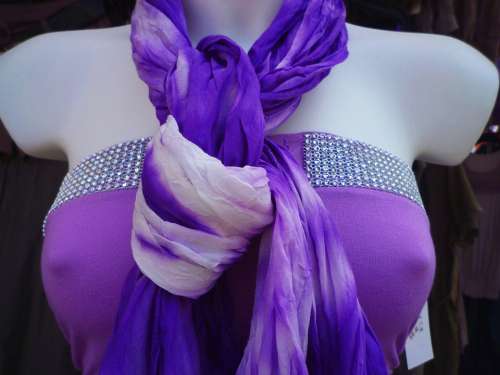 Scarf Violet Fashion Window Color Decoration