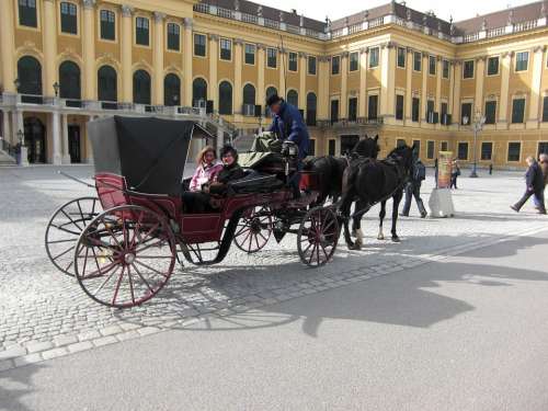 Schönbrunn Vienna Austria Horse Drawn Carriage
