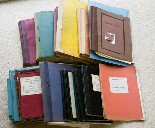 School Books Exercise Covers Education 1960S