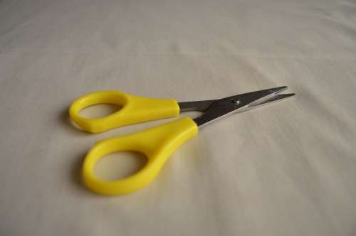 Scissors Yellow Stationery Cut