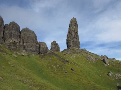 Scotland Isle Of Skye Old Man Of Storr Mountain