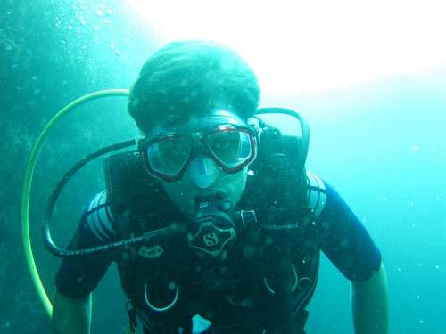 Scube Diver Diving Maldives Sea Ocean Diving Suit