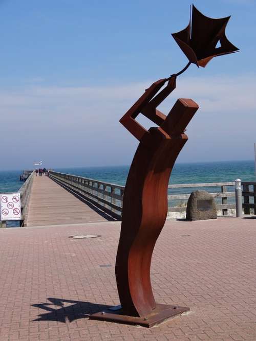 Sculpture Figure Art Artistically Schönberger Beach