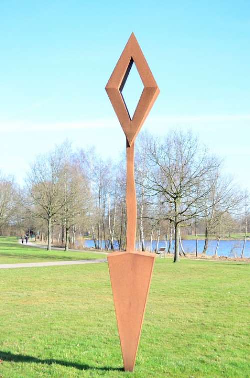 Sculpture Artwork Rombus Landscape Park