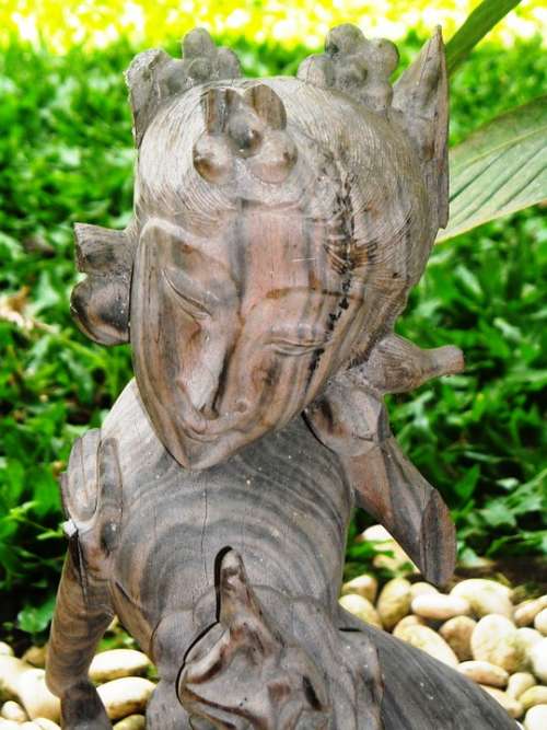 Sculpture Wood Princess Women