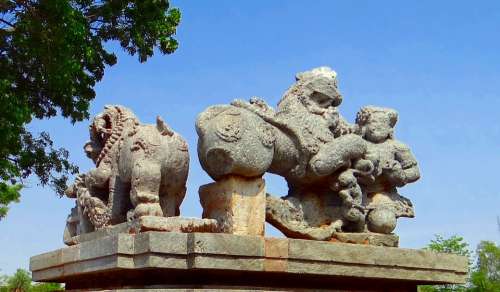 Sculpture Temple Hindu Halebidu