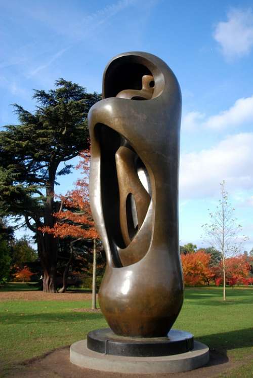 Sculpture Bronze Modern Art Metal Cast Henry Moore
