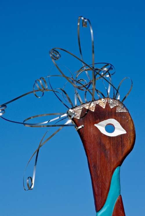Sculpture Art Bird Head Abstract Eye Contemporary