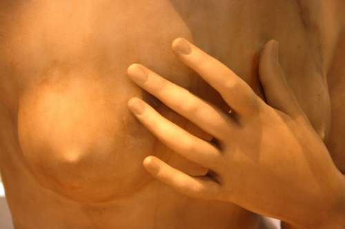 Sculpture Louvre Hand Breast Eroticism
