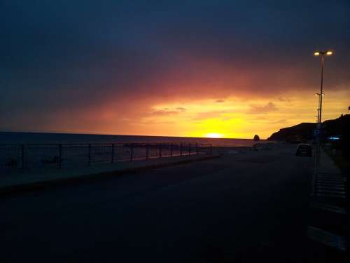 Sea Sunset Calabria Beach